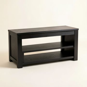 Dune Branch Indoor Bench - Black (synthetic illustration; no displayed measurements)
