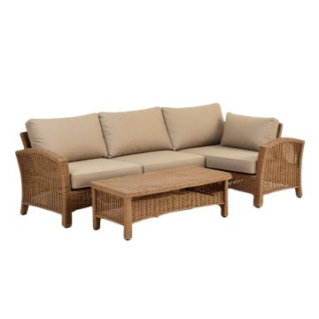 Rowling 4 Piece Teak Sofa Seating Group With Cushions