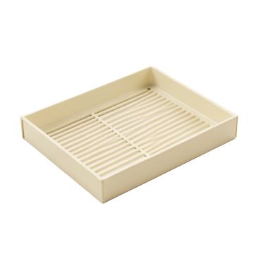 Cove Edge Empty Under-Desk Cable Tray - Ivory
