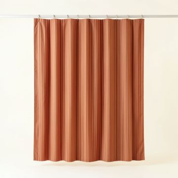 Cliff Arc Shower Curtain Hanging Flat From A Plain Rod (synthetic illustration; no displayed measurements)