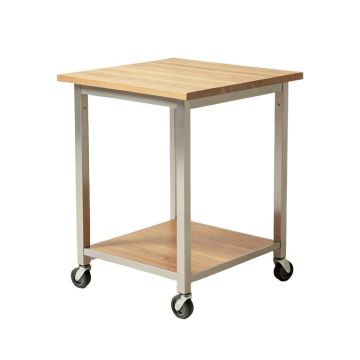 Fresnay Kitchen Cart With Wooden Top