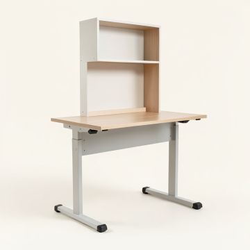Home Office Height Adjustable Standing Desk With Hutch (synthetic illustration; no displayed measurements)