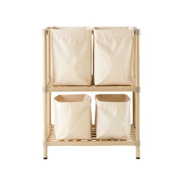 Birch Brook Laundry Sorting Station With Plain Removable Bags - Beige (synthetic illustration; no displayed measurements)
