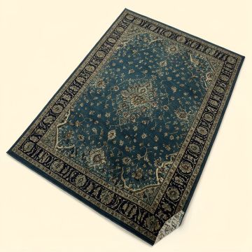 Hillsby Oriental Dark Blue/Teal Area Rug (synthetic illustration; no displayed measurements)