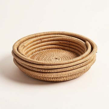 Nested Woven 6 Piece Accent Tray Set (synthetic illustration; no displayed measurements)