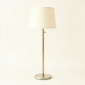 Holly Brook Floor Lamp With A Plain Fabric Shade - Ivory (synthetic illustration; no displayed measurements)