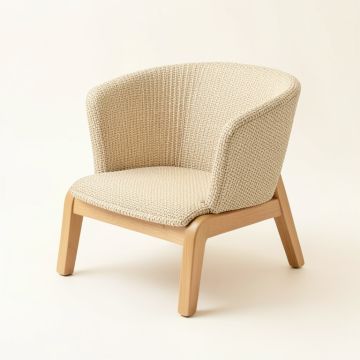 Shore Brook Outdoor Lounge Chair - Beige (synthetic illustration; no displayed measurements)