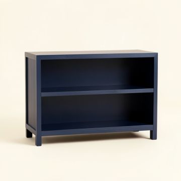 Pine Branch Low Bookcase - Navy (synthetic illustration; no displayed measurements)