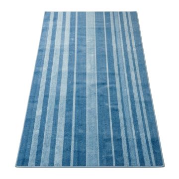 Ridge Bend Rectangular Area Rug - Blue
