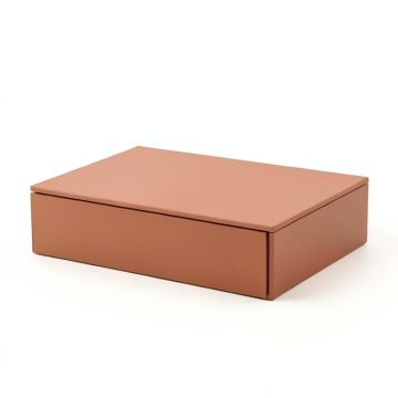 Cliff Fold Desktop Monitor Riser - Terracotta (synthetic illustration; no displayed measurements)