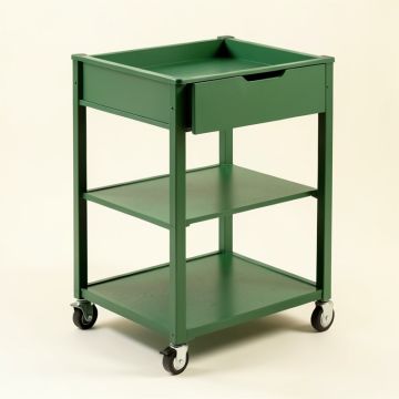 Meadow Dell Empty Rolling Workshop Cart - Green (synthetic illustration; no displayed measurements)