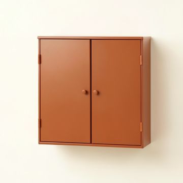 Alder Edge Wall-Mounted Entry Cabinet - Terracotta (synthetic illustration; no displayed measurements)