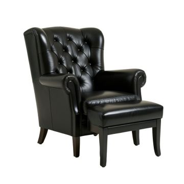 29.5 '' Wide Tufted Wingback Chair And Ottoman