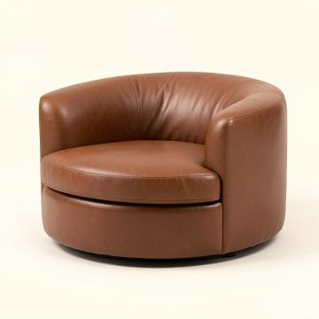 Brierley 86 '' Faux Leather Round Arm Sofa Chaise (synthetic illustration; no displayed measurements)