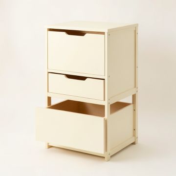 Fern Dell Freestanding Pull-Out Hamper Cabinet - Cream (synthetic illustration; no displayed measurements)