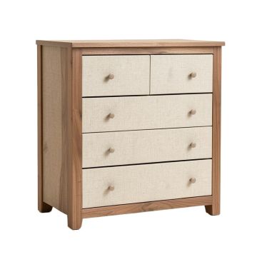 Chouchanik Fabric 5 Drawer Dresser