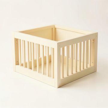 Moss Bluff Empty Furniture-Style Pet Crate - Cream (synthetic illustration; no displayed measurements)