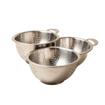 Cook Pro Pineapple 3 Piece Stainless Steel Colander Set