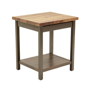 Morgandale Kitchen Cart With Butcher Block Top