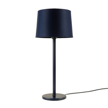 Harbor Branch Floor Lamp With A Plain Fabric Shade - Navy