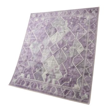 Geometric Gray/Purple Area Rug