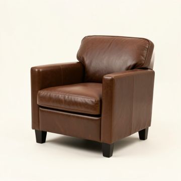 Sagitta Leather Upholstered Arm Chair (synthetic illustration; no displayed measurements)