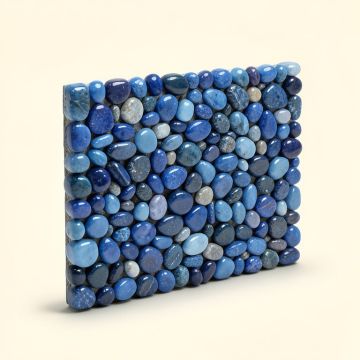 Lapis 3 '' X 12 '' Glass Pebbles Subway Wall & Floor Tile (synthetic illustration; no displayed measurements)