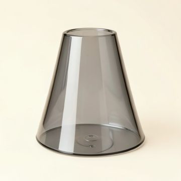 5 '' H Glass Bell Lamp Shade ( Screw On ) In Gray (synthetic illustration; no displayed measurements)