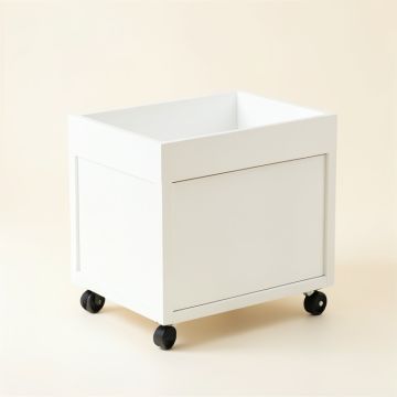 Glen Branch Empty Rolling Workshop Cart - White (synthetic illustration; no displayed measurements)