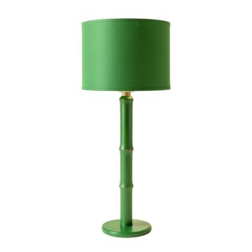 Moss Dale Floor Lamp With A Plain Fabric Shade - Green