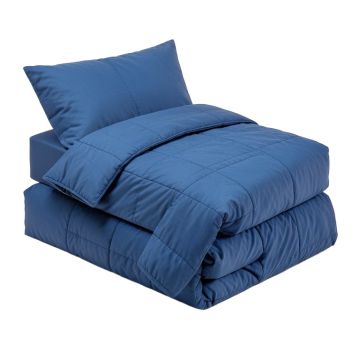 Kenneth Cole New York Holden Grid Blue Comforter Set