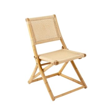 Reed Crossing Folding Outdoor Chair - Beige