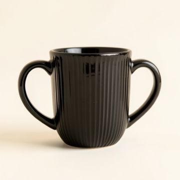Wren Branch Ceramic Mug - Black (synthetic illustration; no displayed measurements)