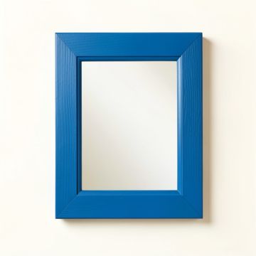 Field Branch Framed Wall Mirror - Blue (synthetic illustration; no displayed measurements)