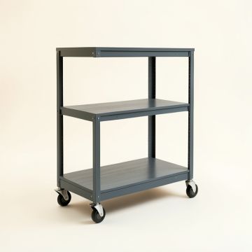 Alder Edge Empty Rolling Workshop Cart - Gray (synthetic illustration; no displayed measurements)