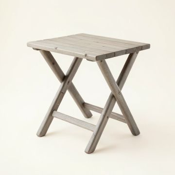 Field Crossing Compact Balcony Table - Gray (synthetic illustration; no displayed measurements)