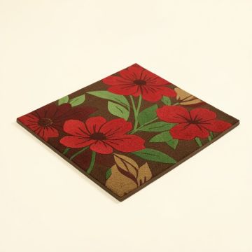 Westhope Abstract Flowers Blossoms Outdoor Door Mat (synthetic illustration; no displayed measurements)