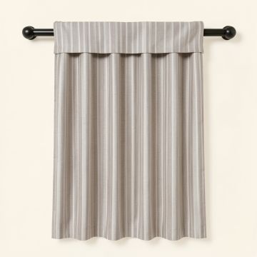 Beads From Natural Semiprecious Stones Striped Semi-Sheer Thermal Rod Pocket Single Curtain Panel (synthetic illustration; no displayed measurements)