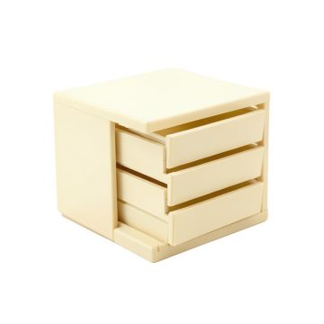 Pine Crossing Small-Parts Storage Drawer Cabinet - Cream