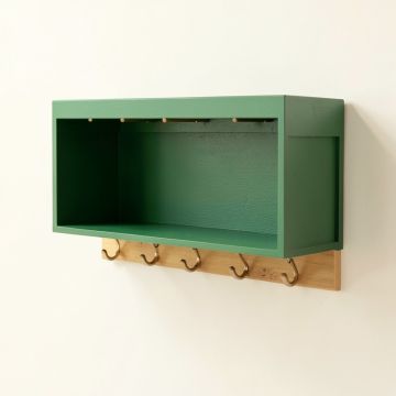 Linden Bluff Wall-Mounted Entryway Organizer Shelf - Green (synthetic illustration; no displayed measurements)