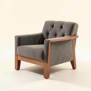 Fortuna 33.5 '' Wide Tufted Polyester Armchair (synthetic illustration; no displayed measurements)