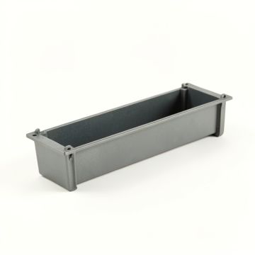 Ridge Brook Empty Railing Planter With Integral Brackets - Gray (synthetic illustration; no displayed measurements)