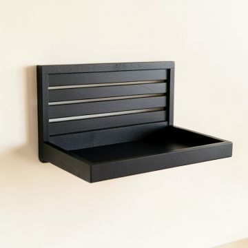 Moss Brook Wall-Mounted Entryway Organizer Shelf - Black (synthetic illustration; no displayed measurements)