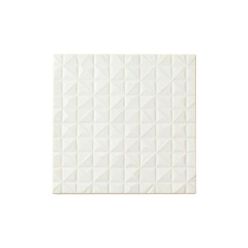 Dune Branch Uninstalled Square Decorative Tile - White