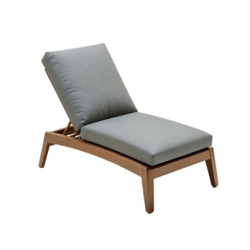 Annlouise Outdoor Reclining Chaise Lounge With Cushion