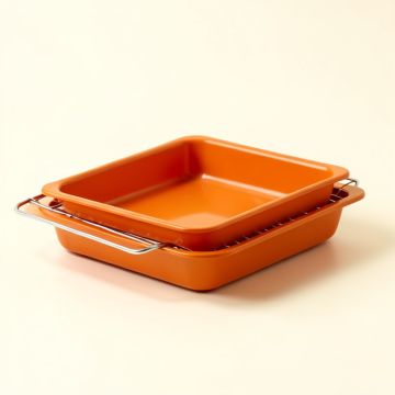 Ayesha Bakeware Double Batch Cookie Pan And Cooling Rack Set , 3-Piece (synthetic illustration; no displayed measurements)