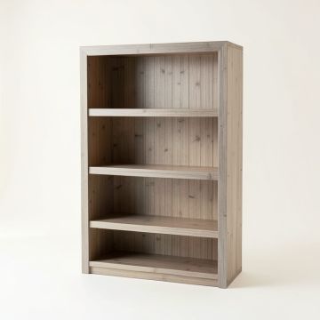 Olive Bend Freestanding Bookcase - Gray (synthetic illustration; no displayed measurements)