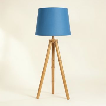 River Dale Floor Lamp With A Plain Fabric Shade - Blue (synthetic illustration; no displayed measurements)