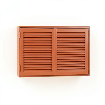 River Branch Wall-Mounted Entry Cabinet - Terracotta (synthetic illustration; no displayed measurements)