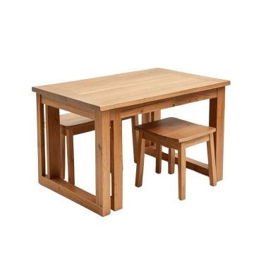 Pleasant View 3 - Piece Counter Height Rubberwood Solid Wood Dining Set